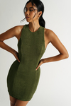 Dizzying Green Open Back Bodycon Mini Dress