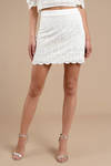 Finders Keepers Awake Ivory Lace Skirt