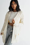 My Comfort Zone Ivory Cable Knit Sweater Cardigan