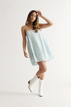 Just A Whisper Mint Checkered Bubble Shift Dress