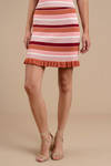 MINKPINK Shades of Rose Multi Knit Skirt