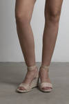 Lagoon Nude Faux Suede Wedges