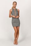 Lace Up To No Good Olive Bodycon Dress