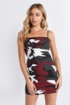 Why Try Red Multi Bodycon Dress