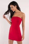 Sophie Red Strapless Bodycon Dress