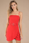 Stella Red Belted Dress