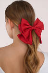 Tis The Season Red Bow Tie Hair Clip