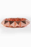 On Point Pyramid Bracelet in Rosegold