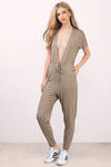 This Is It Taupe Jumpsuit