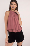 All Dolled Up Terracotta Sleeveless Top