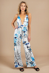 Island Living White Floral Jumpsuit