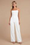 Knock Out White Halter Jumpsuit