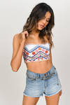 Sweet Melody white Embroidered Crop Top