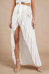 Playing With Fire White Stripe Maxi Skirt