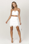Roslyn White Lace Skirt