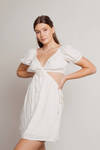 Sunny Fields White Embroidered Cut Out Dress