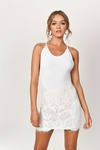 Together As One White Scalloped Skirt