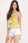 Your Truly Yellow Multi Halter Top