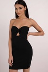 Ambitions Black Strapless Bodycon Dress