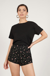 Ashleigh Black Floral Shorts