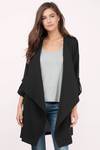 Call It A Day Draped Jacket in Black