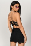 For Granted Black Lace Crop Top