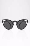 Nevi Black Laser Cut Cat Eye Sunglasses