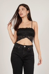 Out From Under Black Cutout Lace Bodysuit
