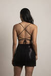 Show Out Black Sequins Back Lace Up Bodycon Mini Dress