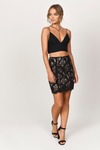 Together As One Black Scalloped Skirt