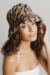 Hear Me Roar Brown Tiger Fluffy Bucket Hat