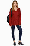 Skylar Burgundy Knitted Sweater