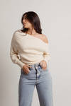 Must Be Love Cream Off The Shoulder Sweater
