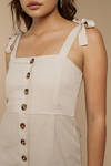 Rove Sia Cream Front Button Shift Dress