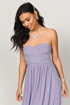 Go Glam Dusty Purple Strapless Maxi Dress