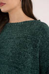 Selena Green Chenille Long Sleeve Top