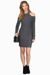 In The Knit Of Time Grey Bodycon Dress