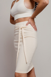 Chantelle Ivory Tie Front Sweater Midi Skirt