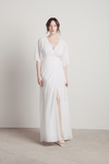 We Could Be Ivory Wrap Maxi Dress