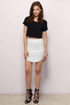 Your Place Or Mine Ivory Mini Skirt