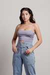 One At A Time Lavender Crop Top