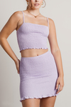 Day Fun Lilac Smocked Cami Top And Skirt Set