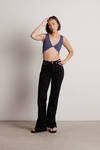 Another Lifetime Navy Reversible Twist Ribbed Crop Brami