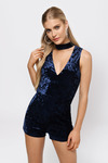 High On You Navy Romper