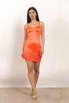 Suit Me Up Neon Orange Bodycon Dress