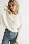 Little Secret Off White Textured Sweater