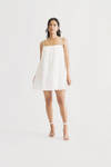 Spring Fling Off White Tiered Babydoll Mini Dress