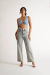 Another Lifetime Periwinkle Reversible Twist Ribbed Crop Brami