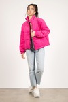 Get Over It Pink Puffer Jacket