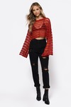 Lost Love Red Crop Sweater